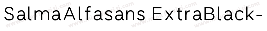 SalmaAlfasans ExtraBlack字体转换